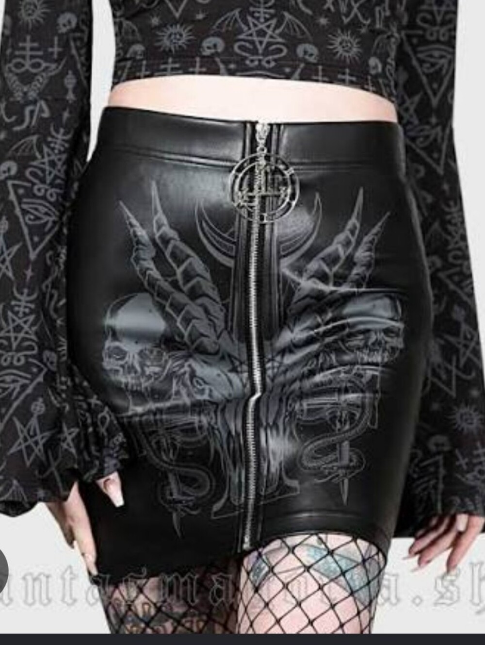 Killstar Scarlet Flame Mini Skirt